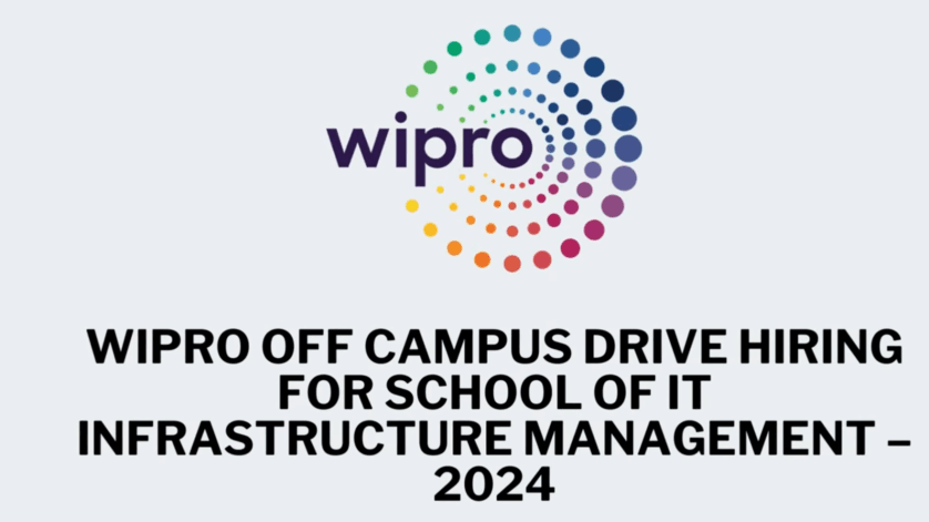 Wipro limited bulk hiring School of IT Infrastructure Management - 2024 Wipro limited bulk hiring School of IT Infrastructure Management - 2024